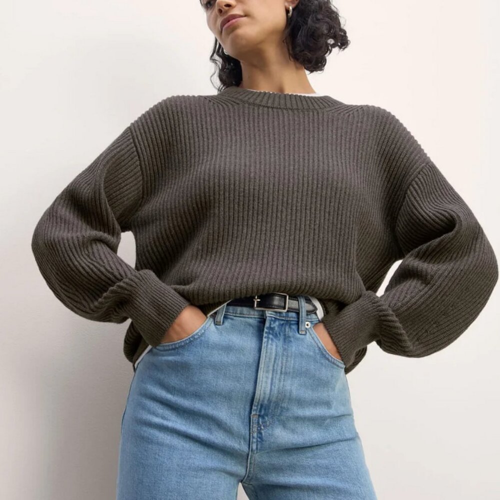 The Cocoon Crew in Everyday Cotton - Heathered Charcoal XX Small